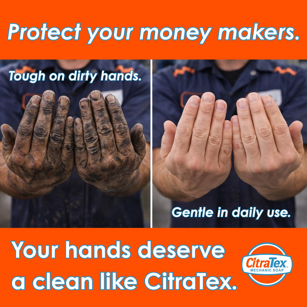Citratex citrus-scented hand cleaner leaves a fresh aroma after use.
