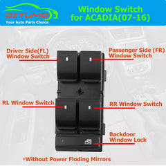 Citumo Acadia driver-side switch close-up ready for effortless plug-and-play install.