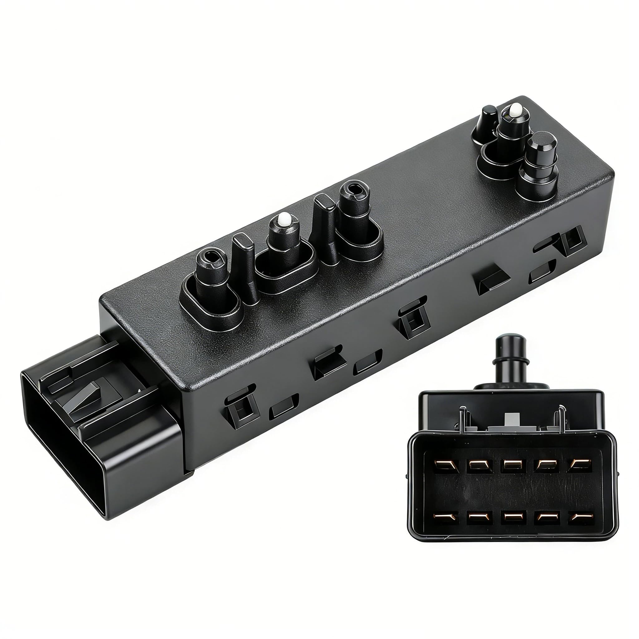 Citumo 8-way front-left seat switch close-up showing a durable 10-pin connector.
