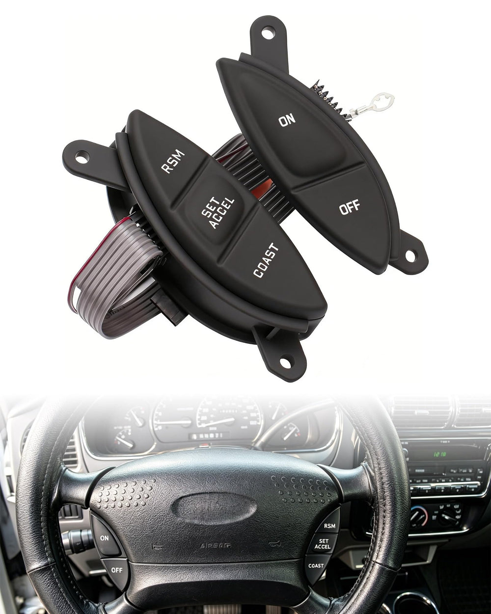 Citumo Ranger cruise switch installed for direct replacement and smoother control.