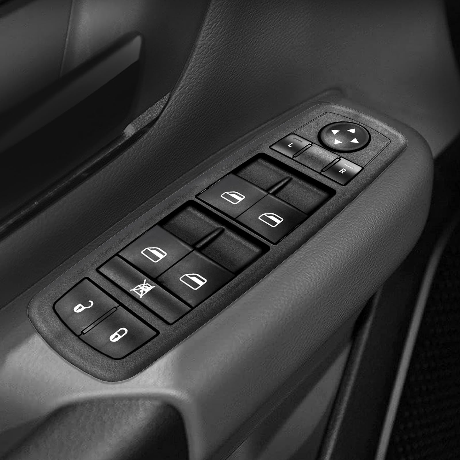 Driver-side master switch installed for a clean dashboard fit.