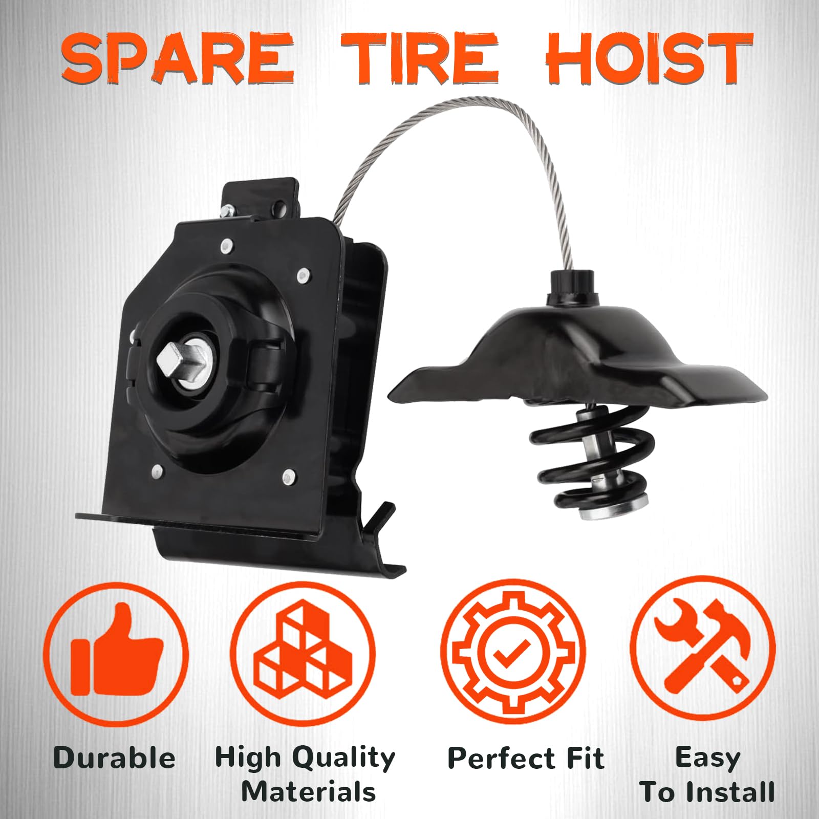 Citumo packaging and mounting hardware for quick setup of spare hoist.