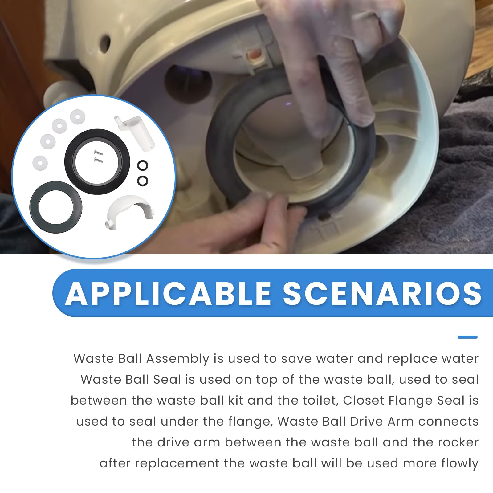 Ciuouient waste ball drive arm ensures smoother movement between components