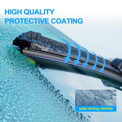 CJPPPZIW silicone-coated edge promotes rapid water beading for streak-free visibility.