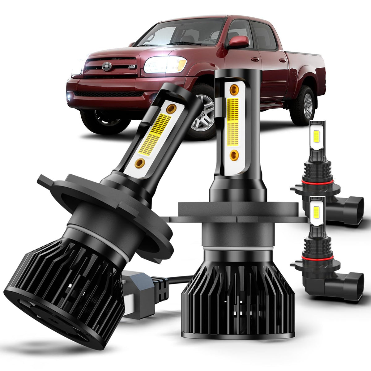 CJZJPV Toyota Tundra LED headlights with H4/9003 for crisp high-low beam