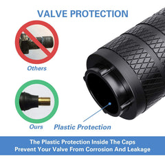 CKAuto valve cap installed on car wheel demonstrating dust protection benefit