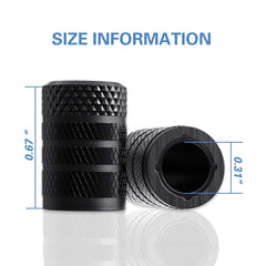 CKAuto caps beside a ruler showing size and lightweight, compact profile