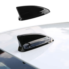 CKE glossy black antenna cover front view adds sportier look and protection.