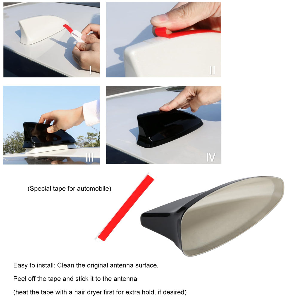 CKE glossy-black top view improves aesthetics while guarding the antenna.