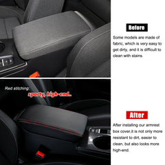CKE Civic armrest cover close-up details breathable, durable material