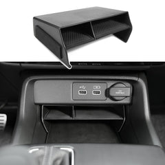 CKE center console organizer assembly view showing tidy storage options