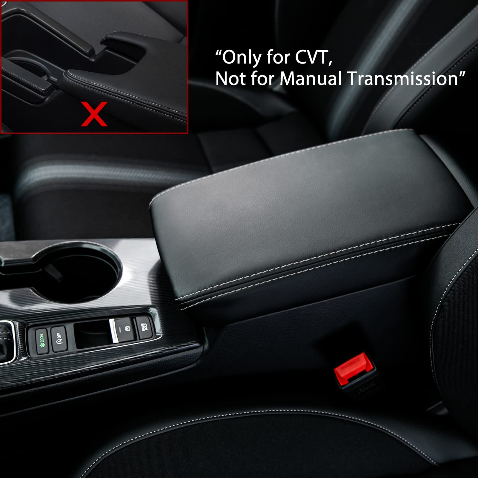 CKE armrest cover for Civic CVT, side angle, soft, water-resistant material