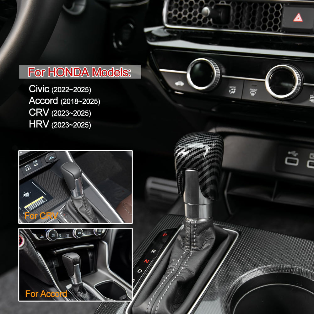 CKE CR-V gear shift knob cover carbon fiber texture adds sporty detail