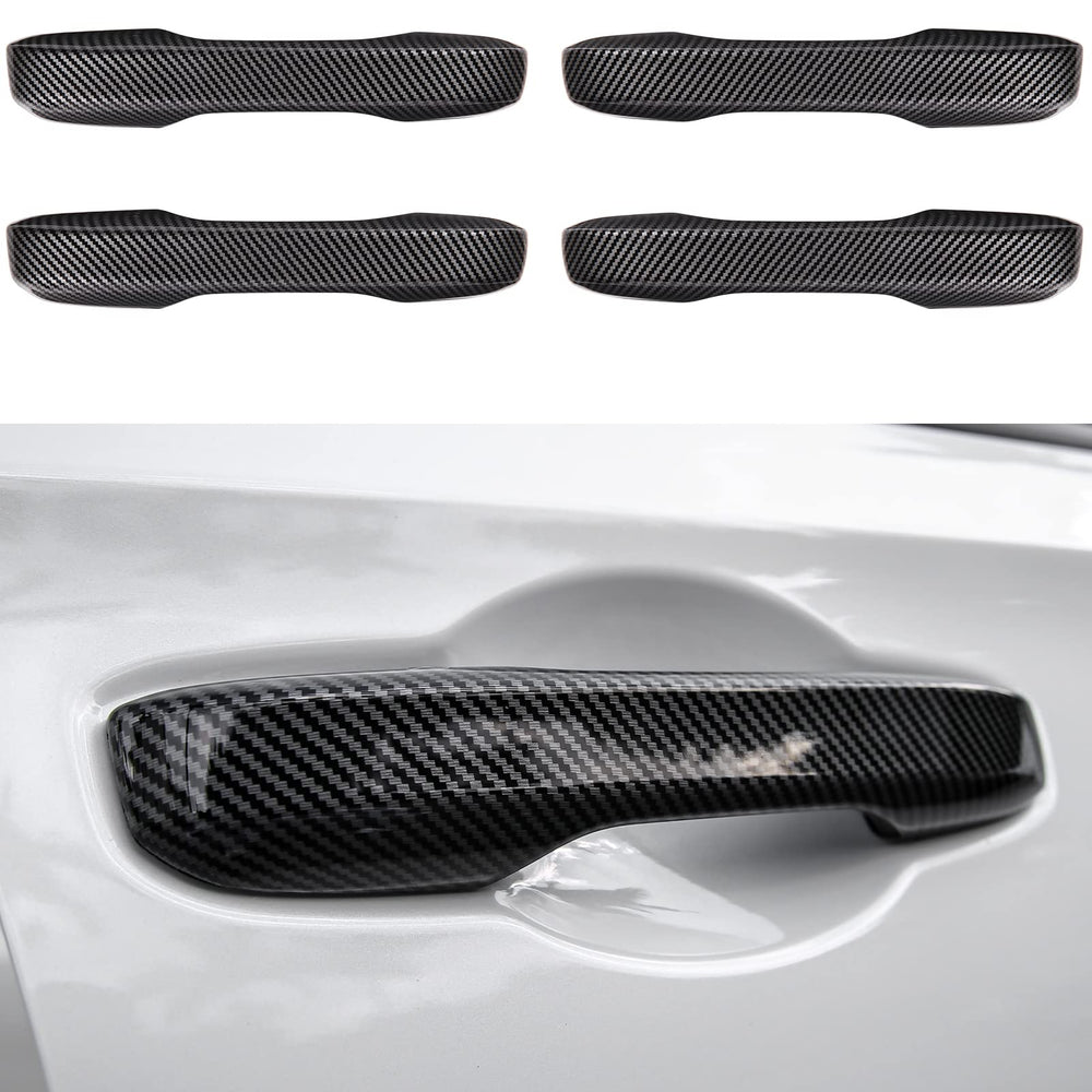CKE carbon fiber exterior door handle cover for Civic protects handles and enhances style