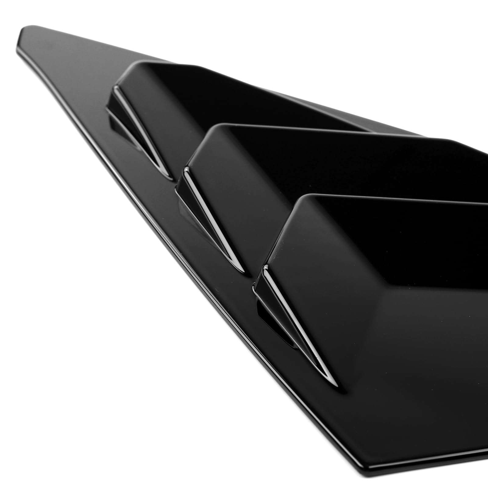 CKE glossy black louvers for Civic Hatchback finish, weather-resistant.
