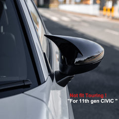 CKE Honda Civic mirror cover side view in glossy black enhances exterior details