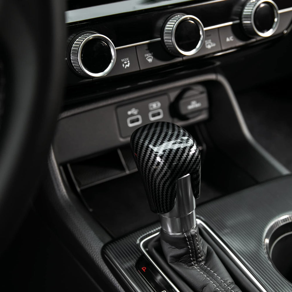 CKE HR-V gear shift knob cover carbon fiber texture elevates cabin look