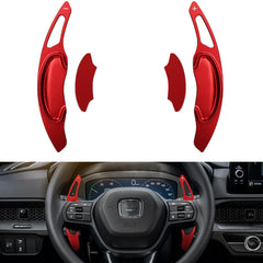 CKE red paddle shifter extension cover top view enhances sporty cabin feel