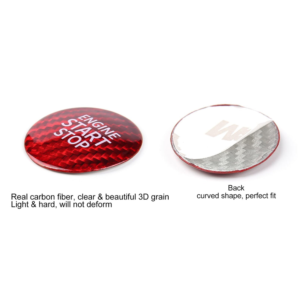 CKE start-stop button cover red on Highlander improves ignition visibility
