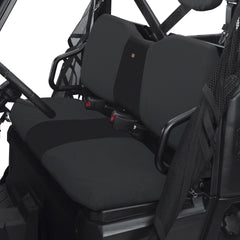 Classic Accessories QuadGear UTV bench seat cover for Polaris Ranger with weather protection.