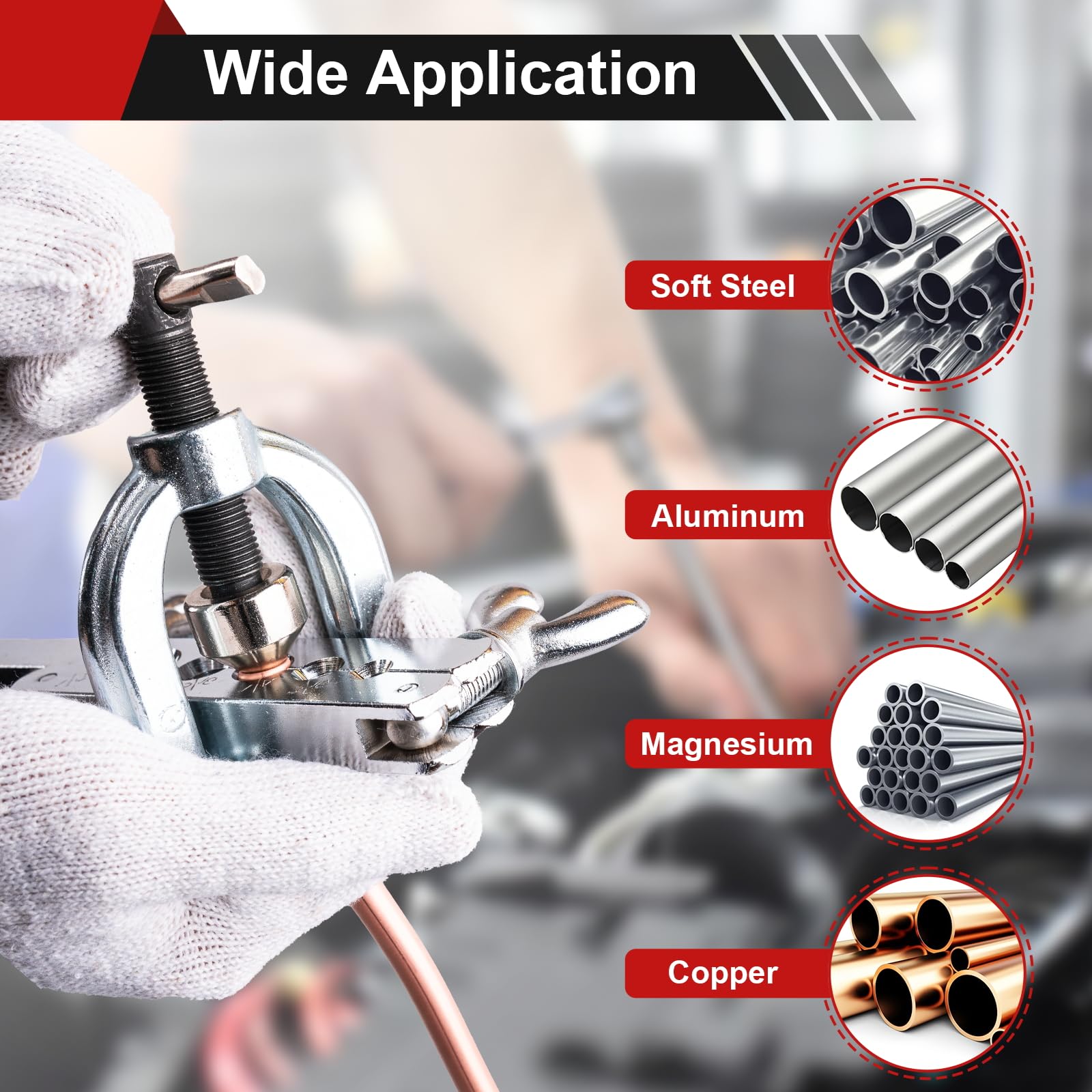Clatoon heavy duty flaring tool withstands frequent workshop use