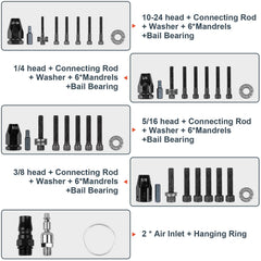 Clatoon gun 3/8 head supports larger rivet nuts with ease.