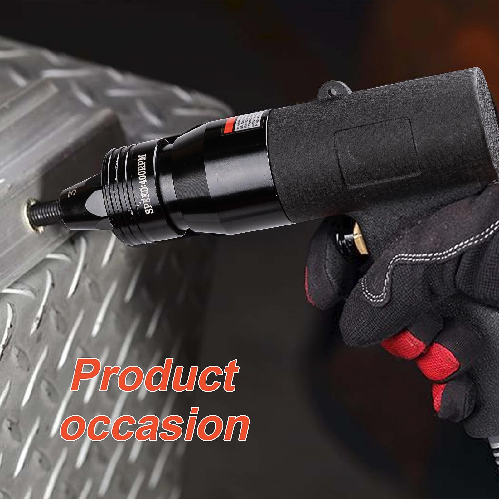Clatoon rivet nut gun in use showing ergonomic grip for comfort.