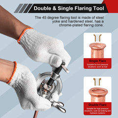 Clatoon yoke with cone anvil ensures smooth, accurate flares