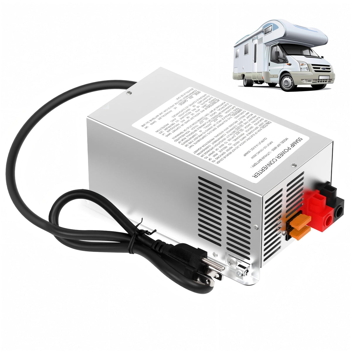 CLCWUJ WF-9855 front view of the RV power converter for steady 14V output