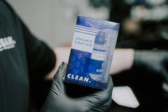 CLEAN. by Pan the Organizer 8-year application gloss shows hydrophobic beading and quick cure.