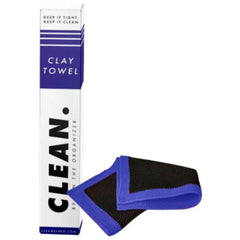 Clean. by Pan The Organizer clay towel on car paint removes contaminants for a smooth finish.