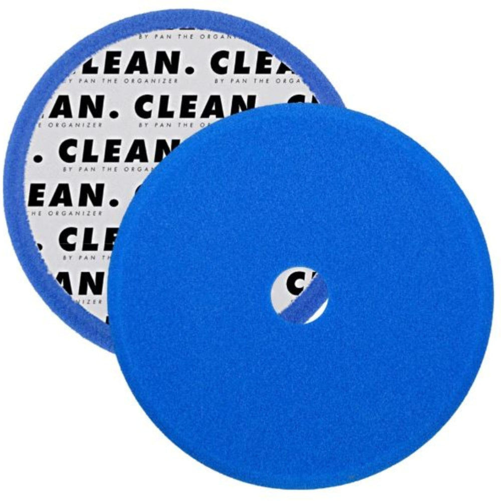 Clean. by Pan the Organizer blue foam polishing pad for one-step correction and high-gloss finish.