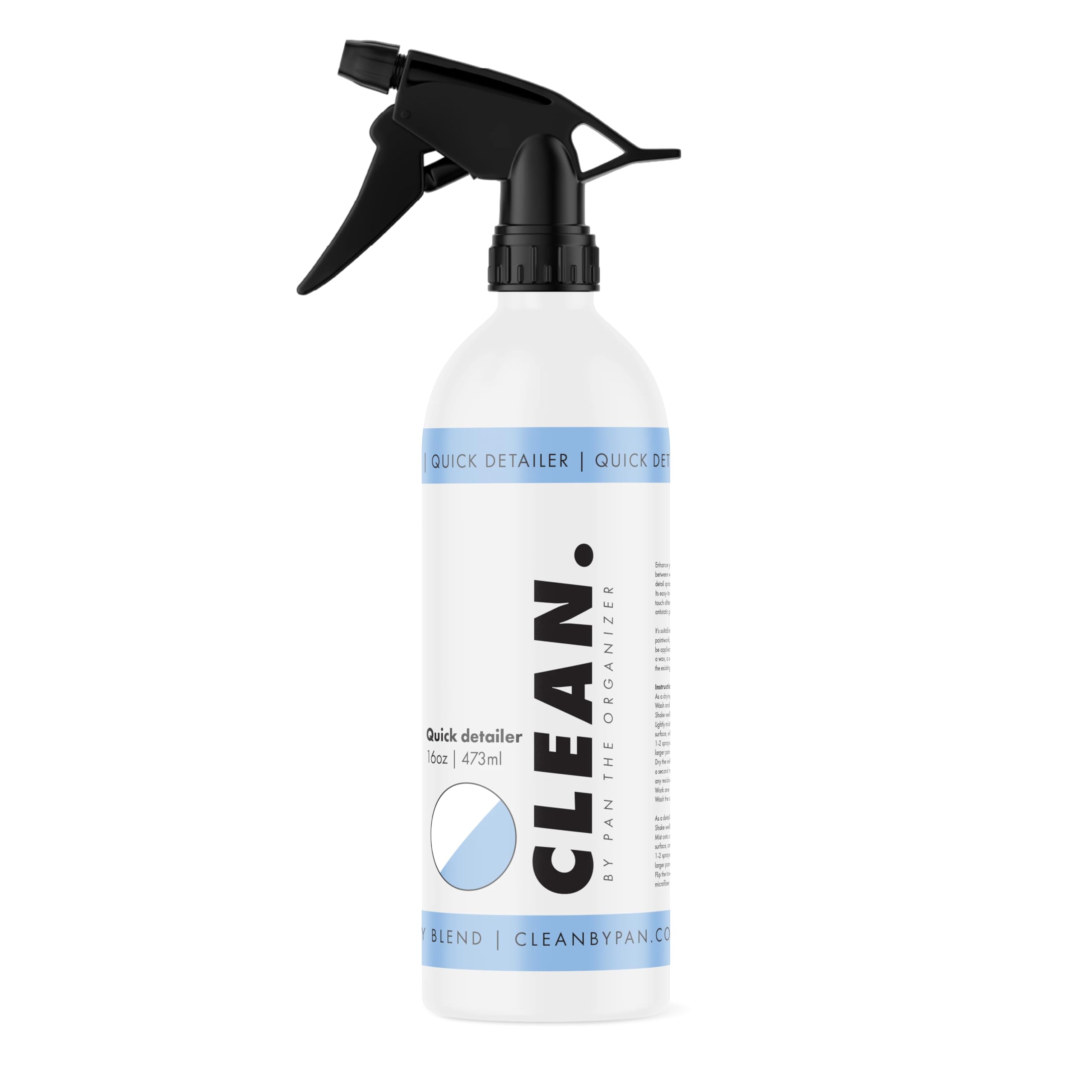 CLEAN. Quick Detailer ceramic bottle shows showroom shine and easy on-vehicle use.