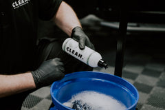 CLEAN. Shampoo used with a foam gun for slick lubrication and minimized swirl marks.