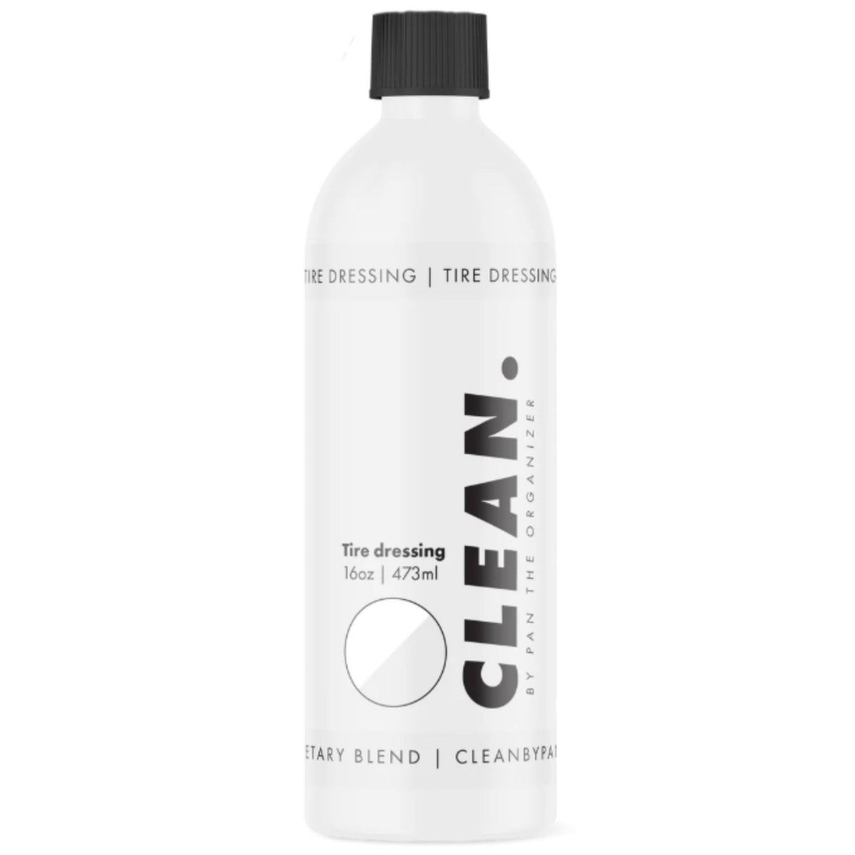 CLEAN. Tire Dressing V2 bottle pour for controlled application and even coverage.