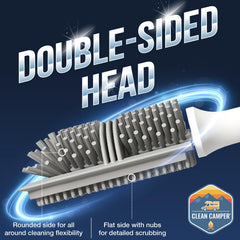 Clean Camper adhesive mount offers drill-free, secure installation on RV walls.