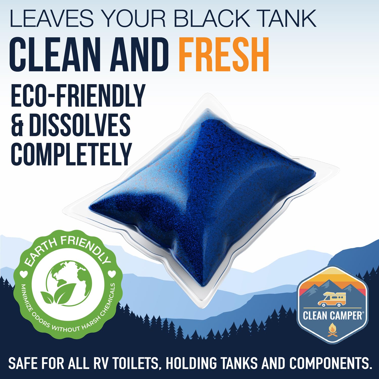 Clean Camper US-based brand pod designed for road-ready reliability.