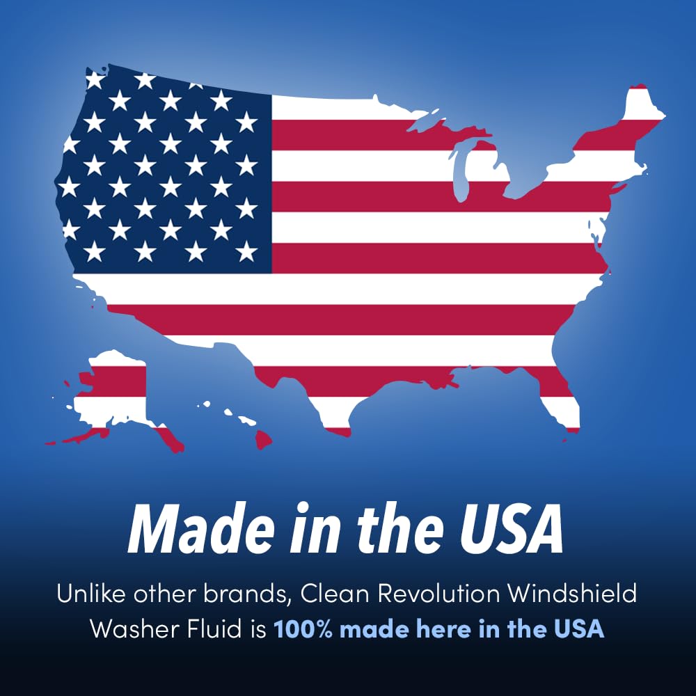 Clean Revolution EV windshield fluid ready-to-use bottle for instant windshield protection.
