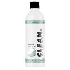 CLEAN. Shampoo bottle overview showing premium car wash for safe coatings