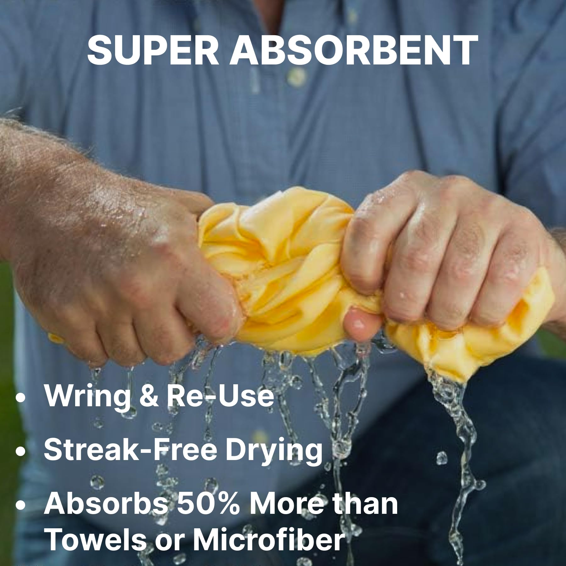 CleanTools The Absorber large 17x27 feels soft on hands during drying