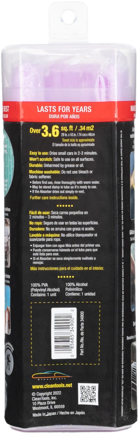 CleanTools Absorber XL stored in its tube for on-the-go use.
