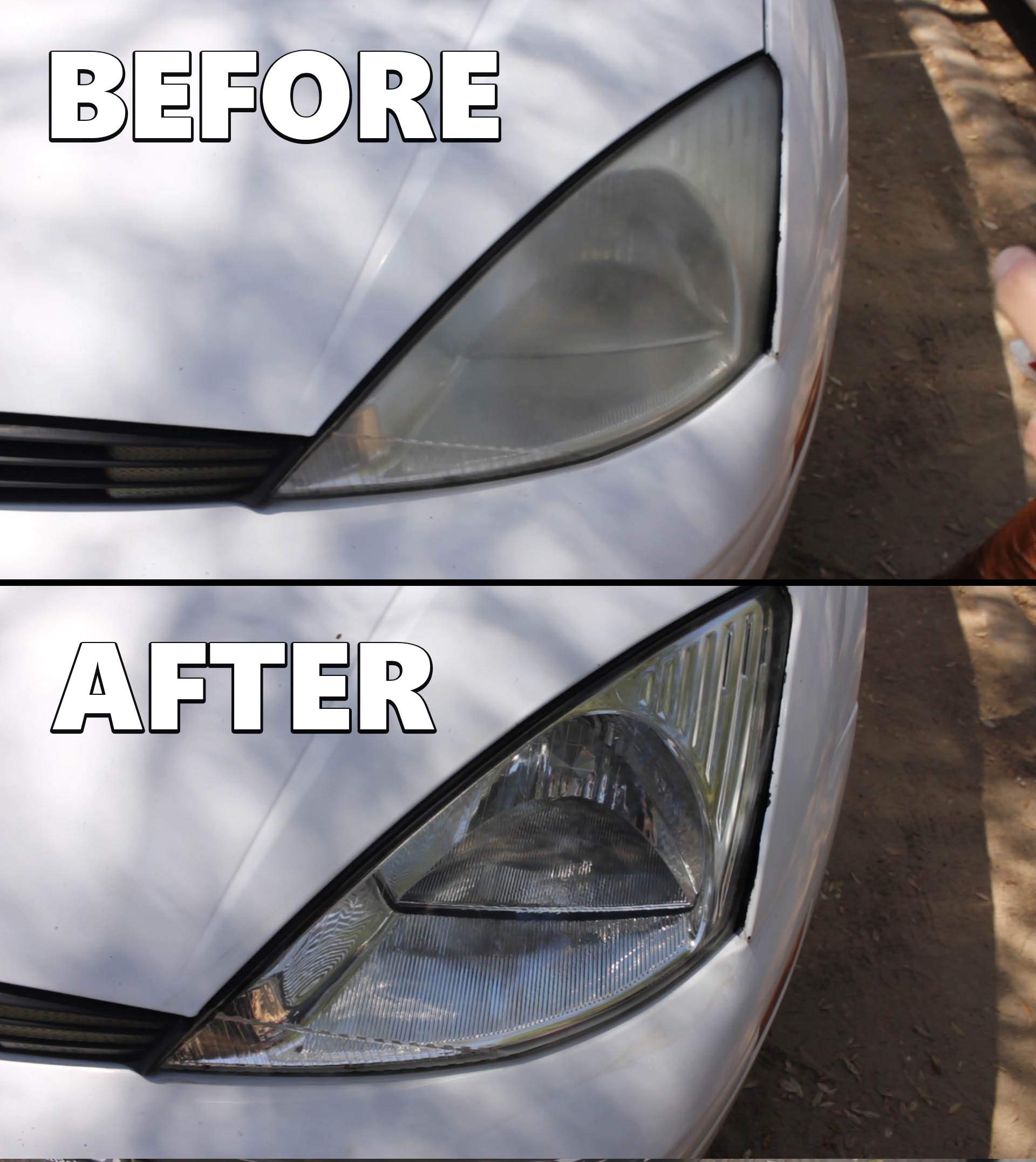 Clear Lights Tech headlight polish delivers a crisp, glossy finish.