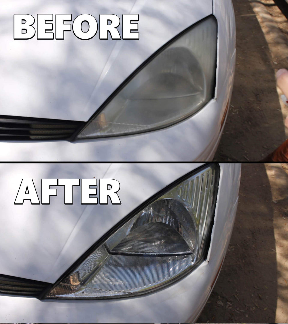 Clear Lights Tech headlight polish delivers a crisp, glossy finish.