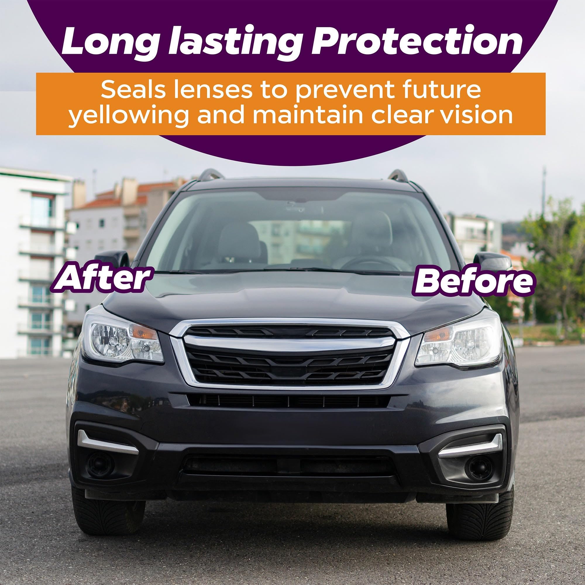 Clear Lights Tech removal of yellowing and oxidation on lenses.