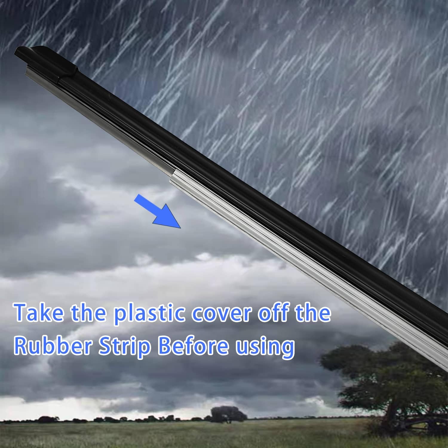 CLEARGO all-weather rubber blade withstands heat and rain