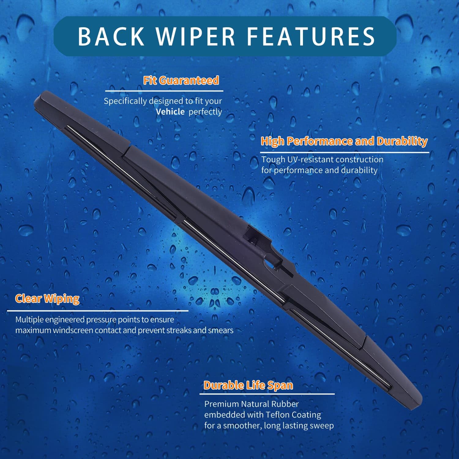 CLEARGO 11-inch rear blade covers Trax rear window for full visibility