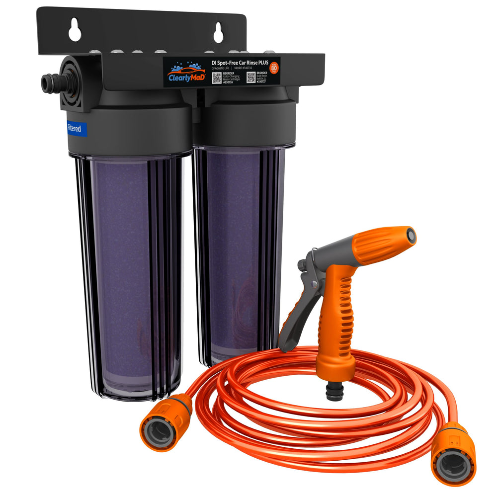 Clearly MaD deionized spot-free rinse unit with hose for crystal-clear results