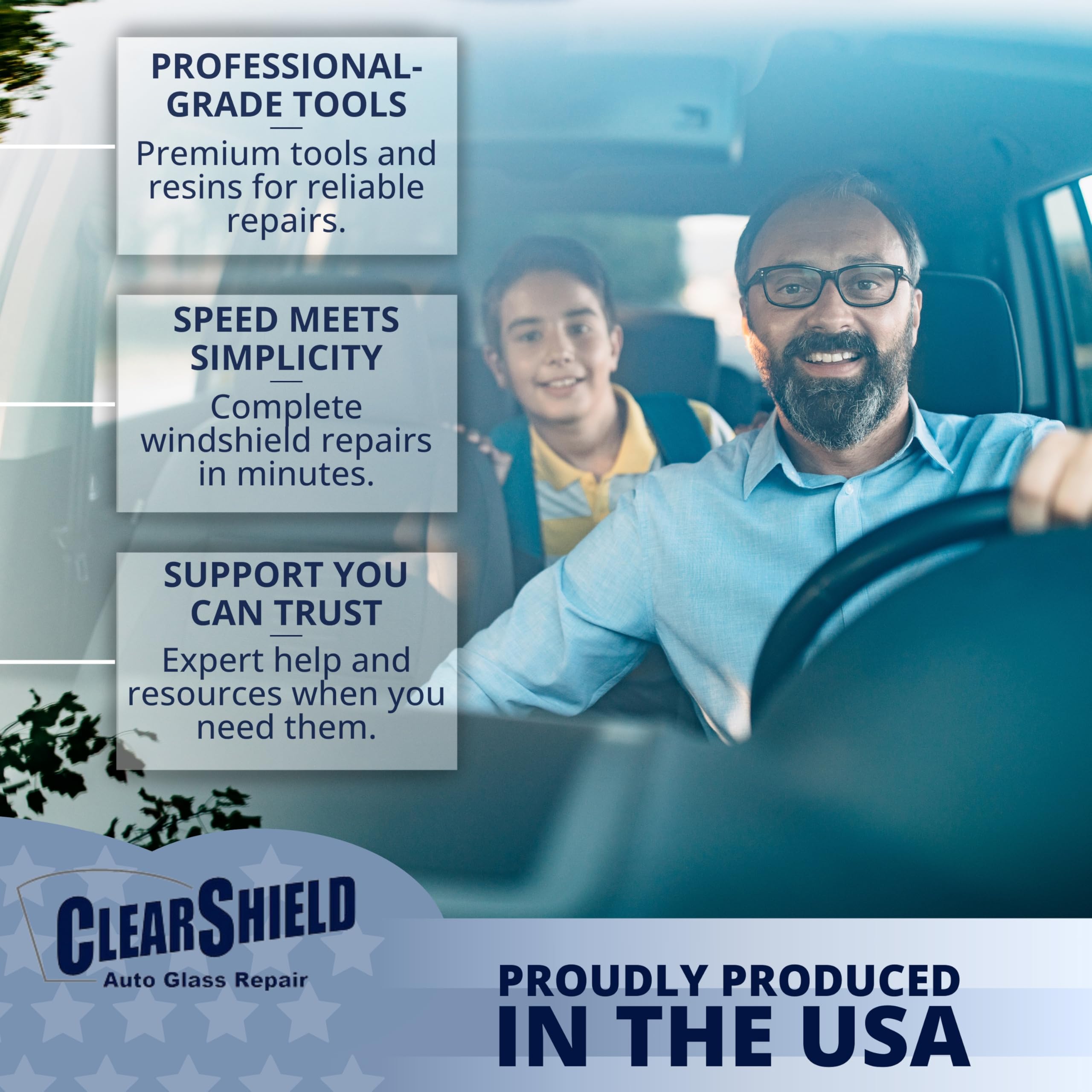 Clearshield extender packs alongside the repair kit for more repairs