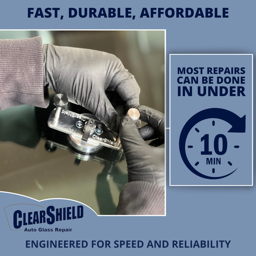 Clearshield repair tools laid out for a quick multi-repair workflow