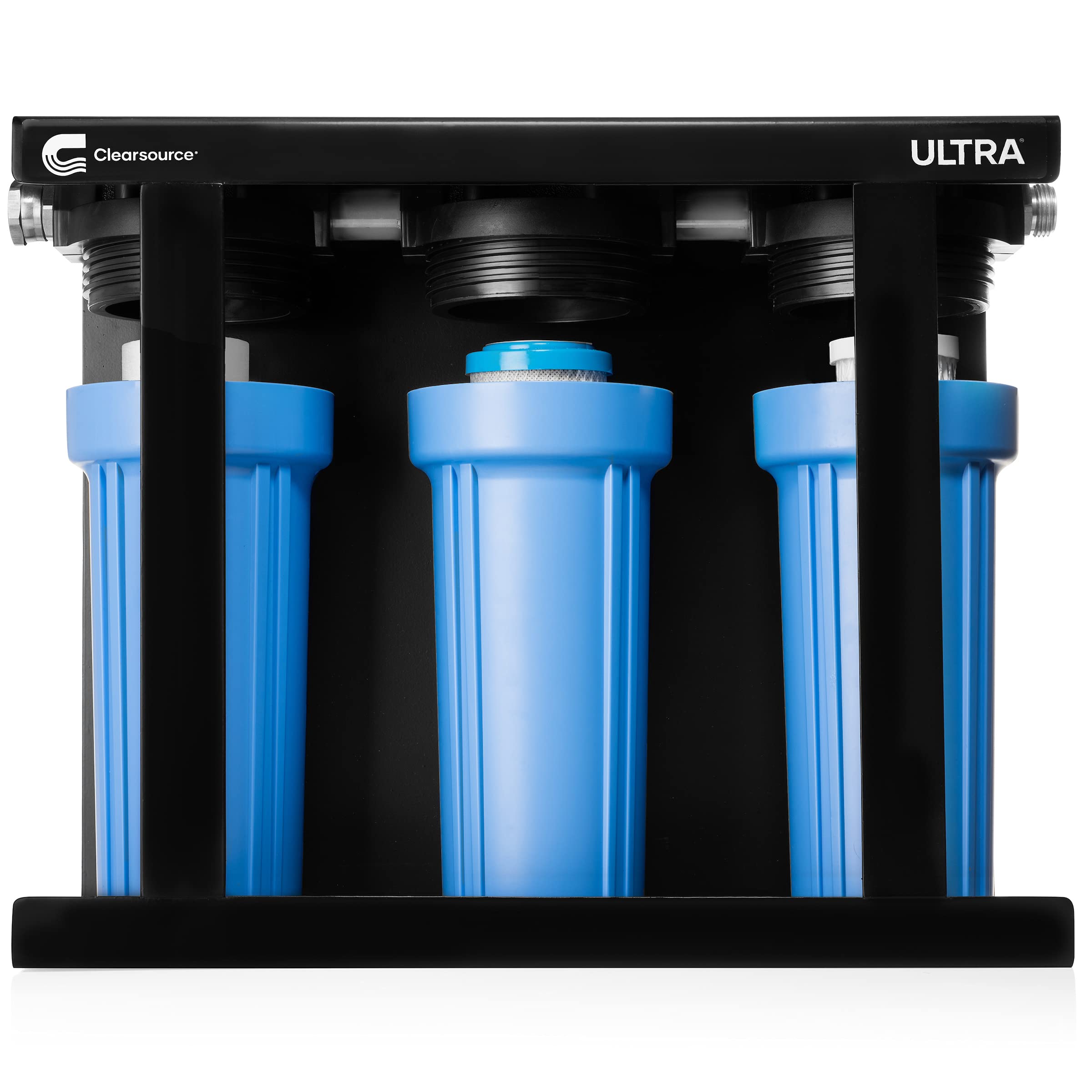 CLEARSOURCE Ultra RV VirusGuard filter chamber highlighting triple-stage protection.